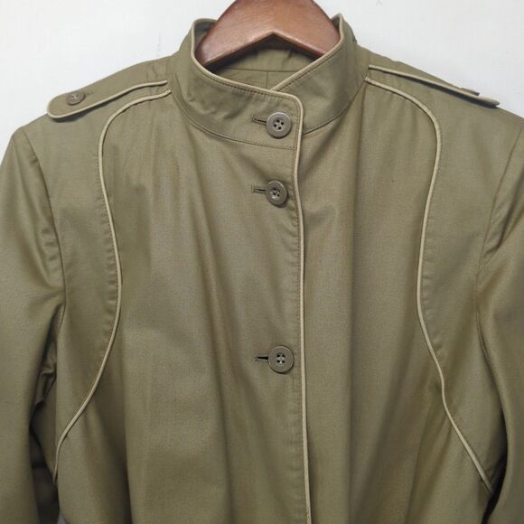 London Fog Maincoats Trench Coat Zip Out Quilt Green/Khaki 10 Regular VTG USA - Picture 4 of 13